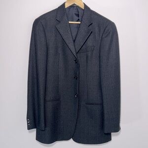 Armani Collezioni 100% Wool Men’s Herringbone Sport Coat Size 40L